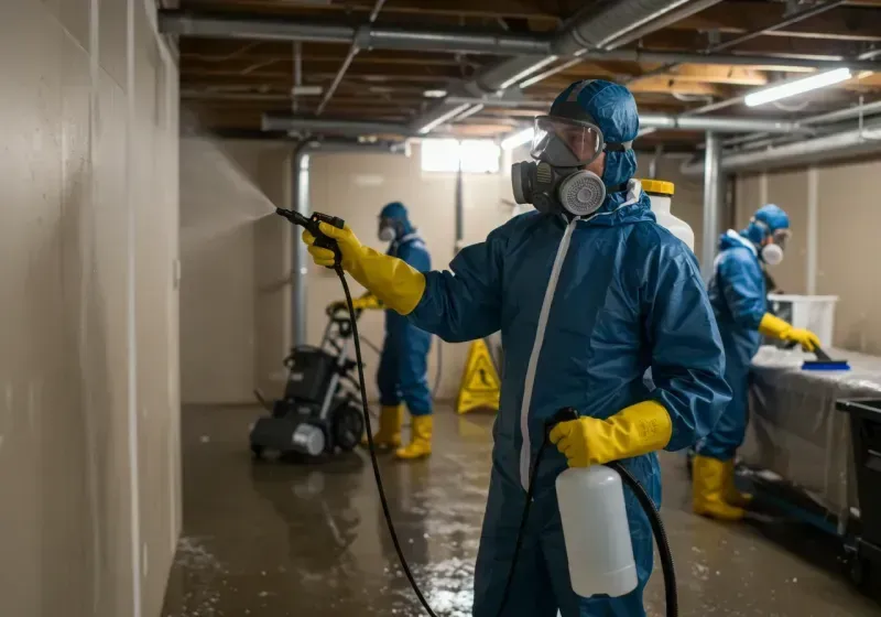 Basement Sanitization and Antimicrobial Treatment process in Key West, FL