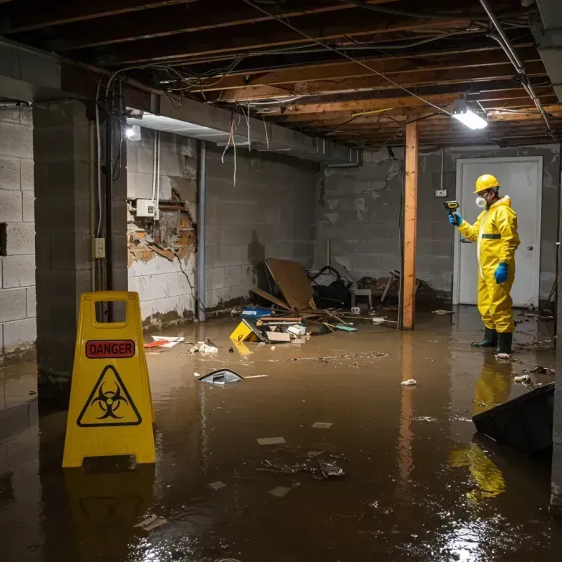 Flooded Basement Electrical Hazard in Key West, FL Property